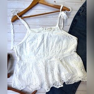 Rebellion cotton eyelet tank